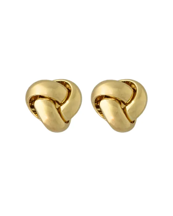 9CT Y/G KNOT EARRINGS 12mm